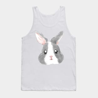 Bunny Head Grey Tank Top